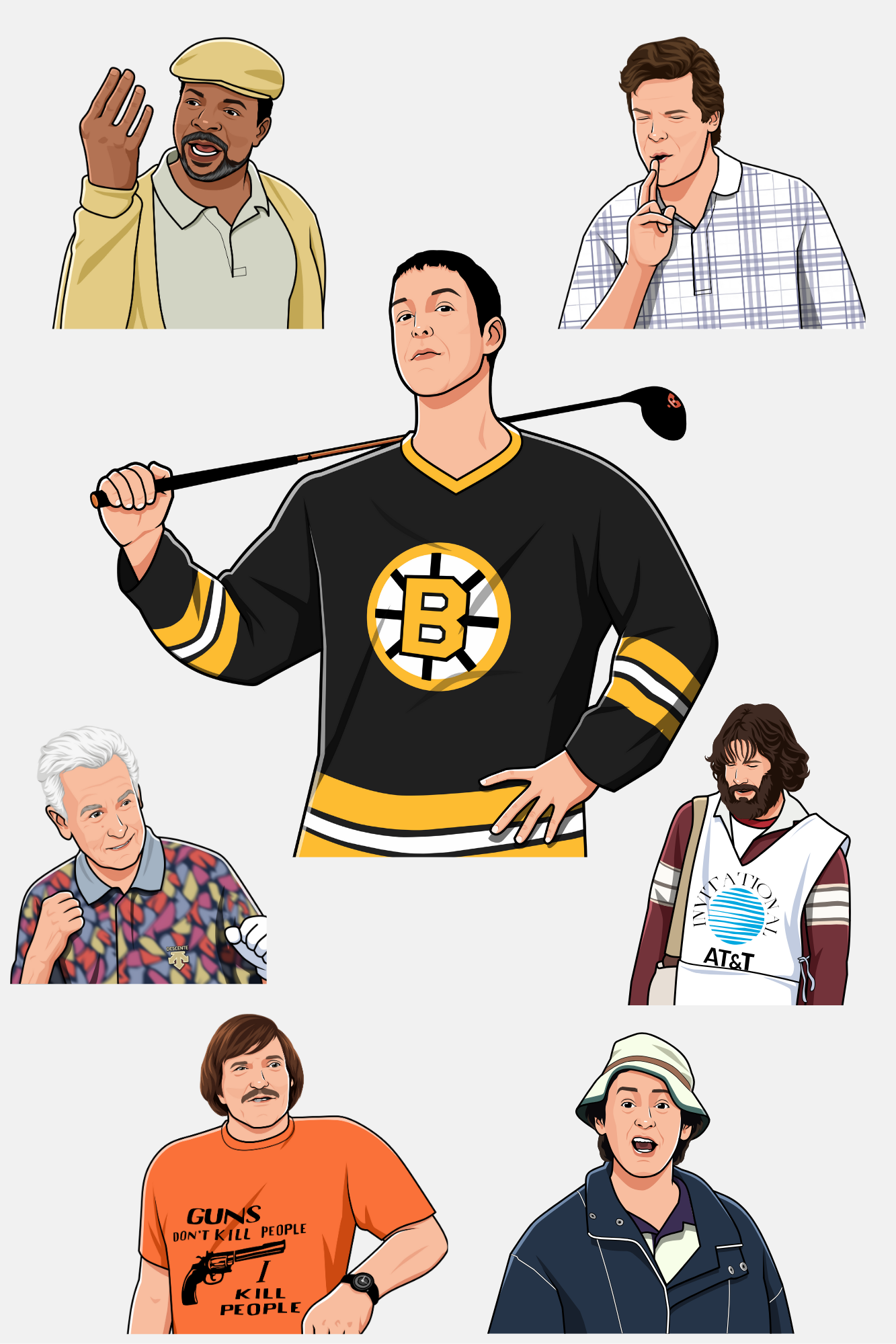 2Mulligans White Happy Hackers Polo