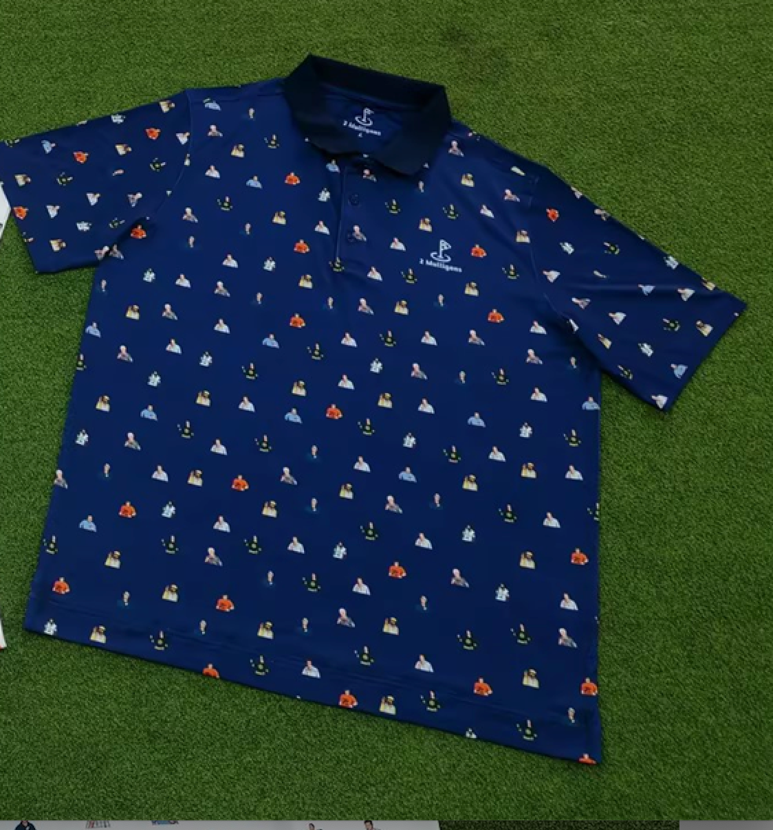 2Mulligans Blue Happy Hackers Polo