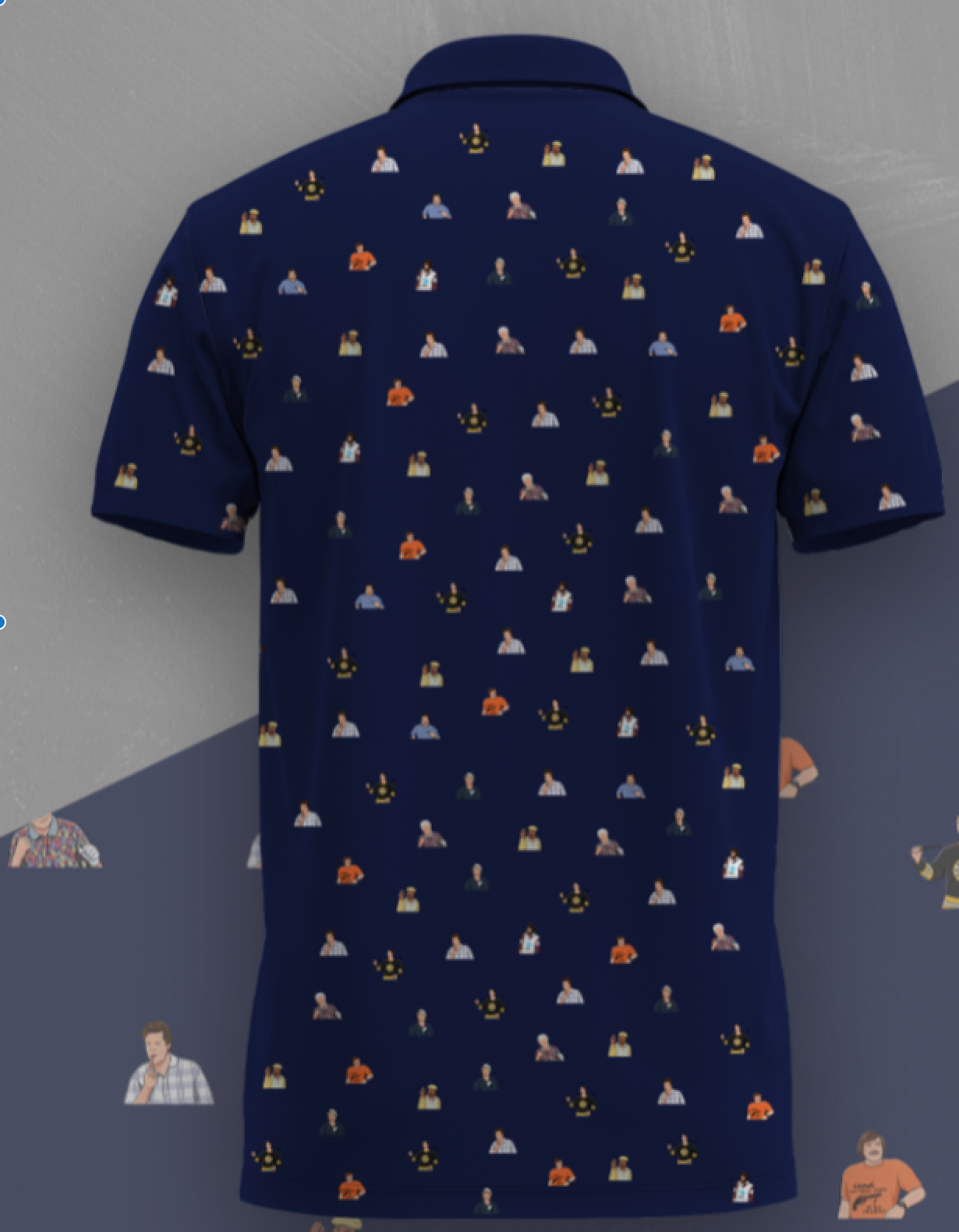 2Mulligans Blue Happy Hackers Polo